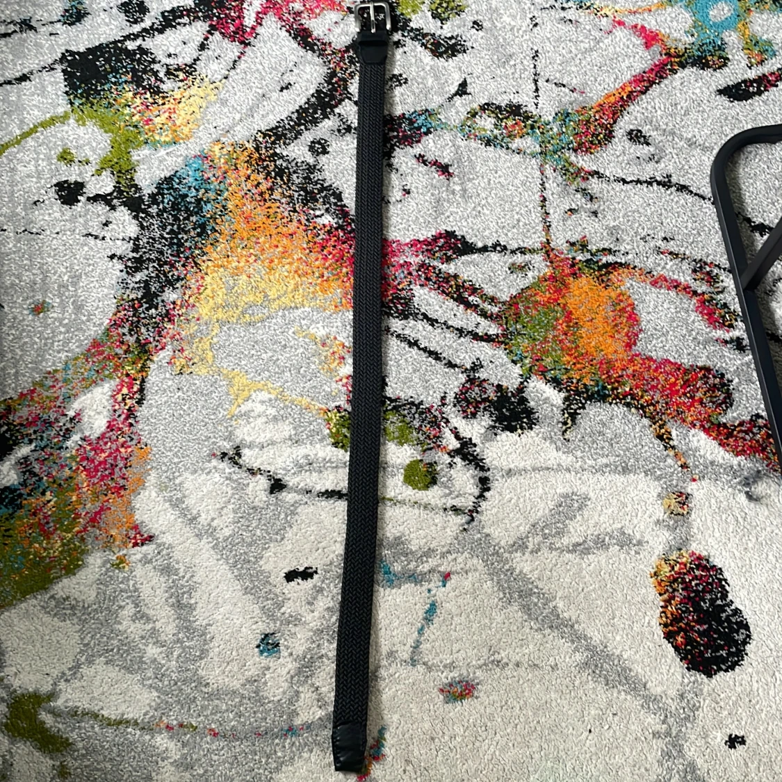 Svart flätat bälte  - 1