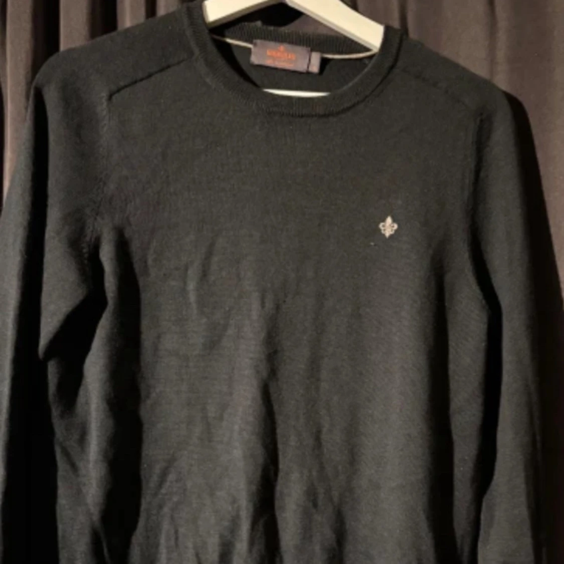 Svart merinoulltröja från Morris