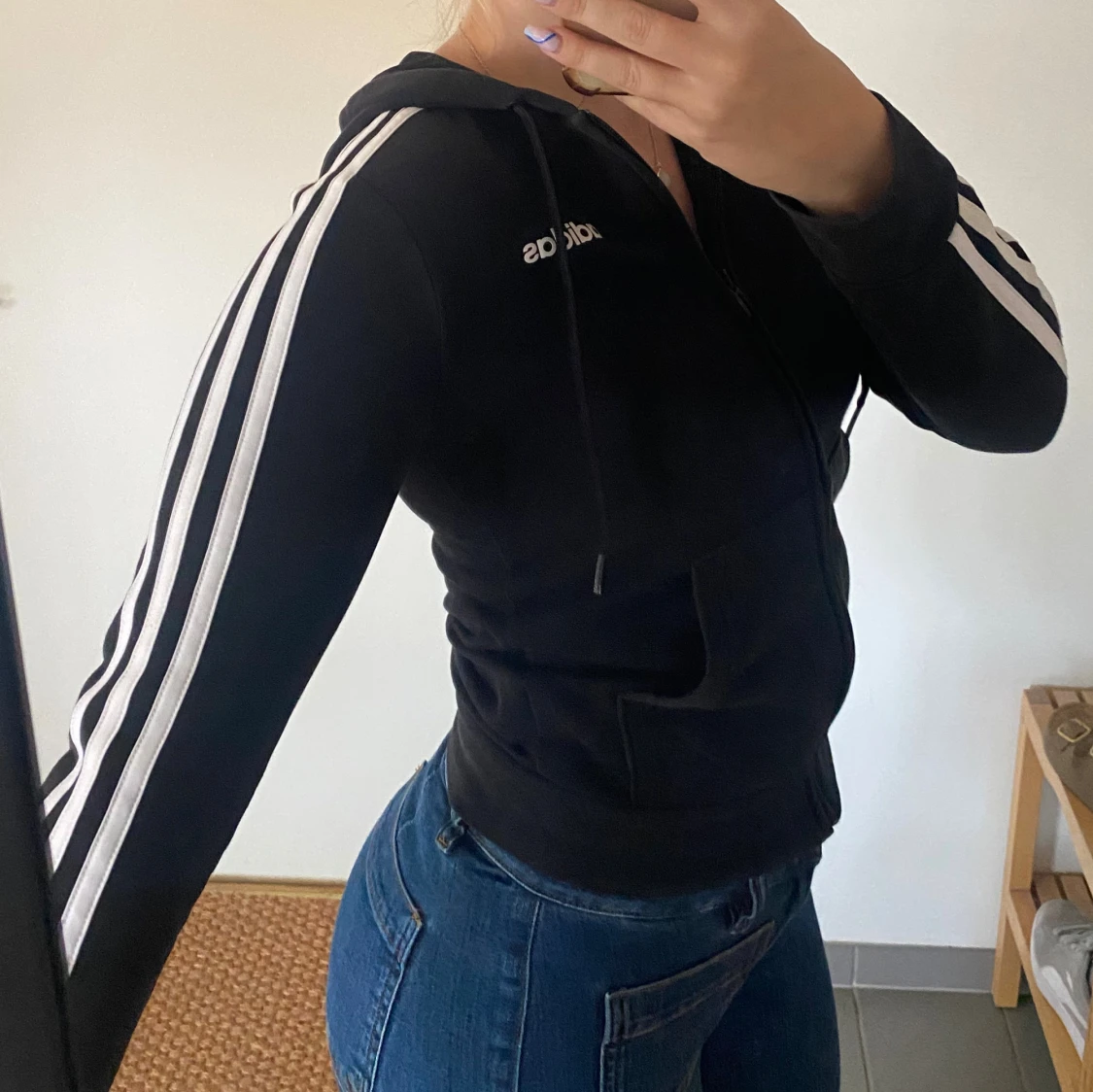 Adidas hoodie med dragkedja - 1