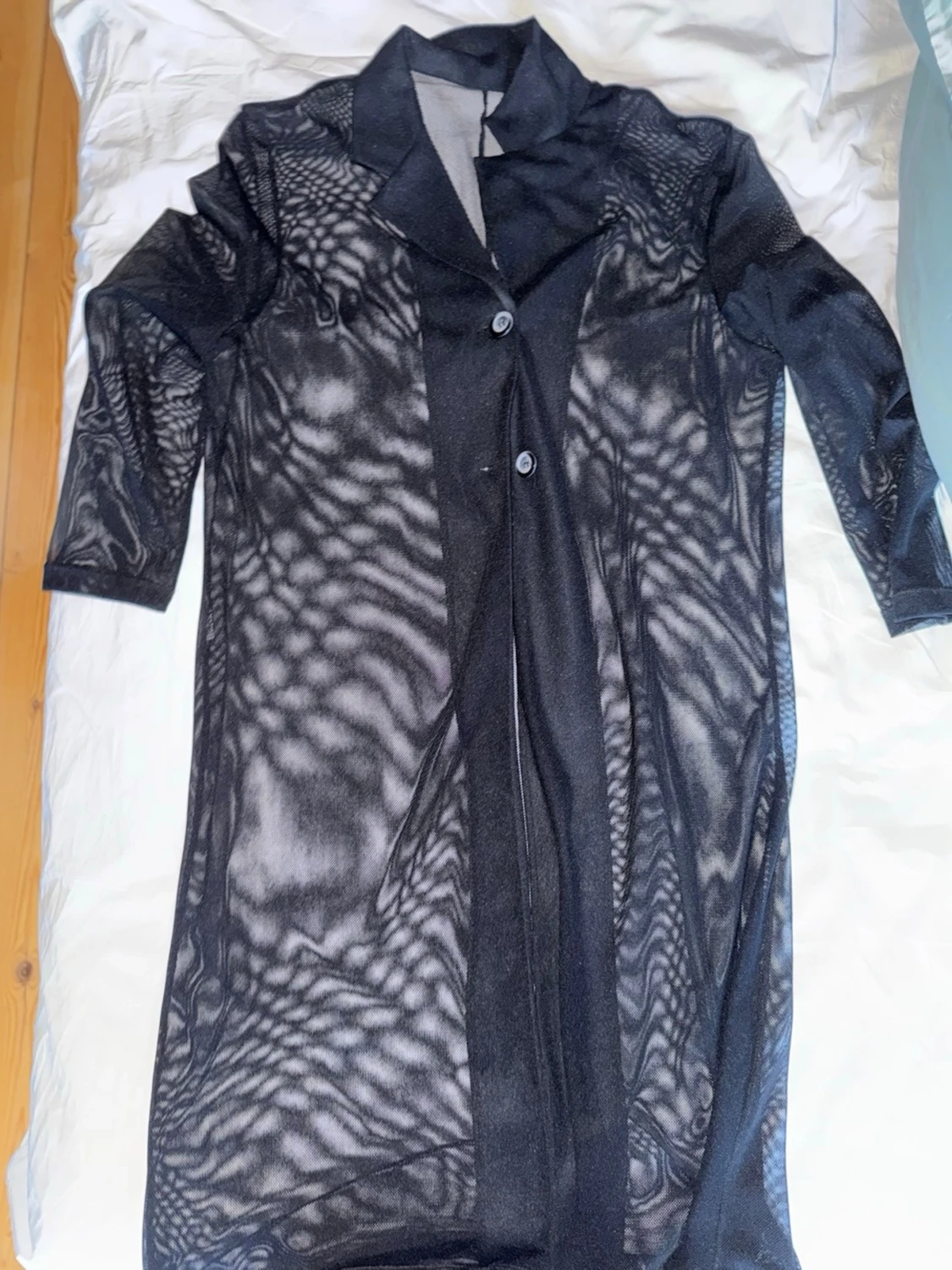 Svart transparent långklänning - 3