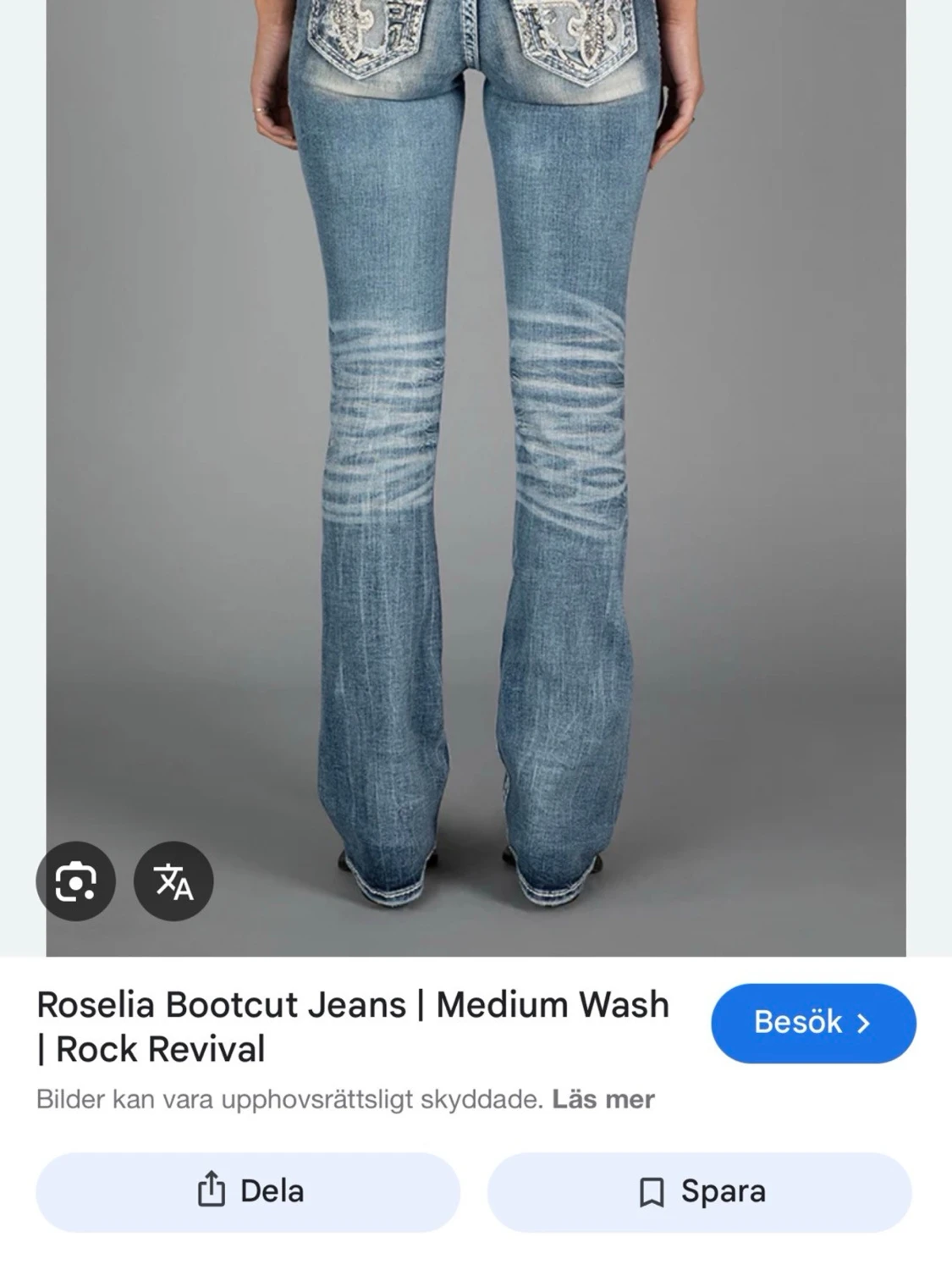 Rock Revival bootcut jeans med broderi