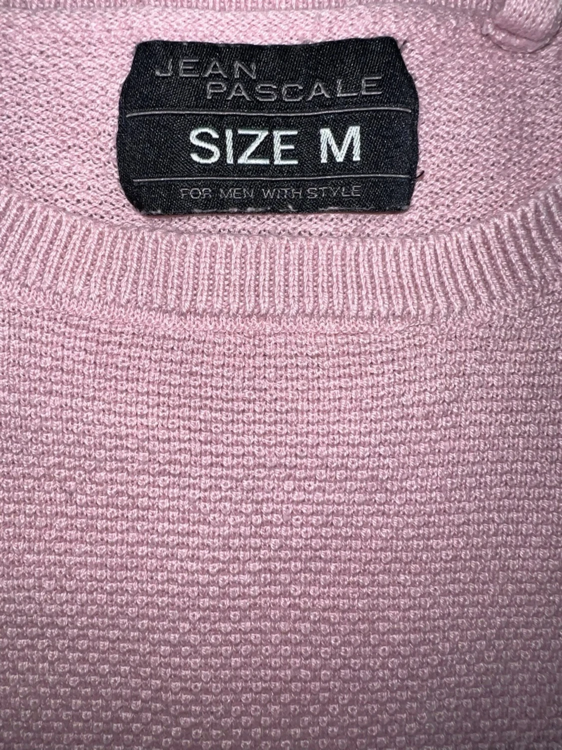 Ljusrosa stickad tröja Jean Pascale - 1