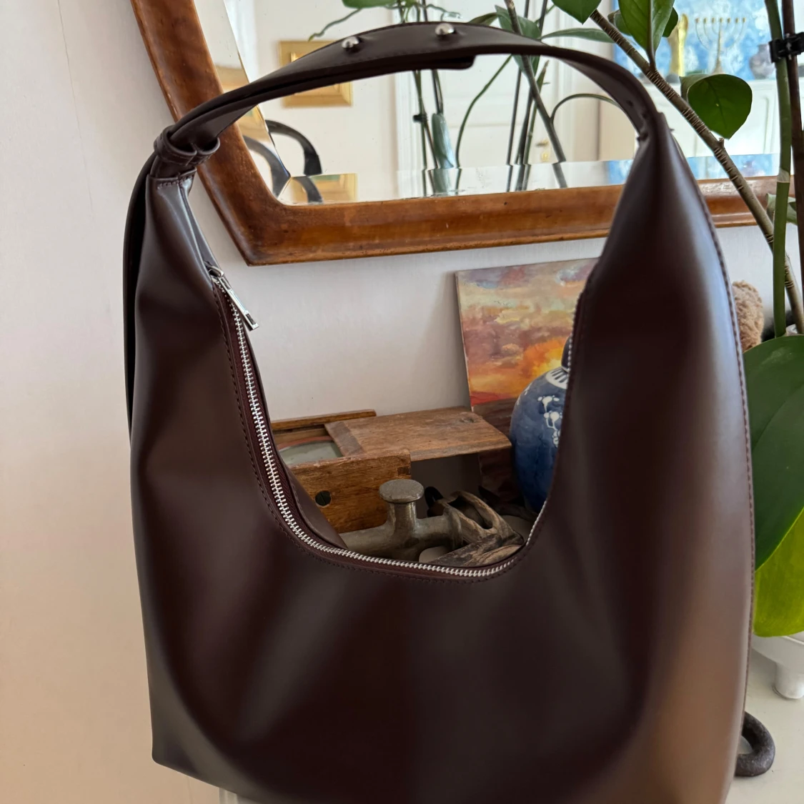 Mörkbrun axelväska - 3