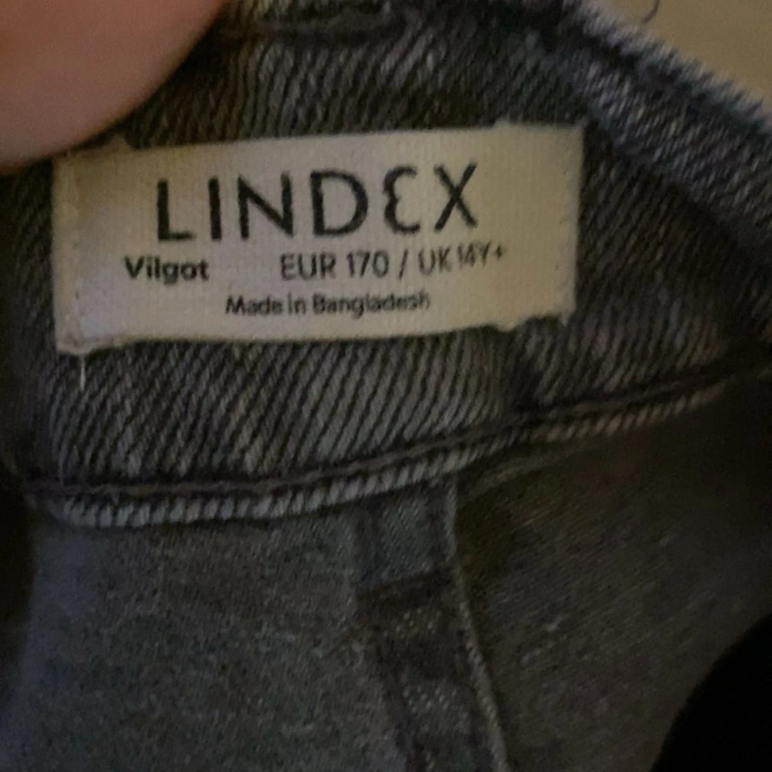 Grå jeansbyxor från Lindex, strl 170 - 2