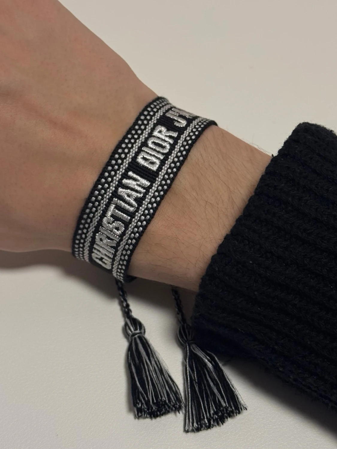 Svart broderat armband Dior - 1