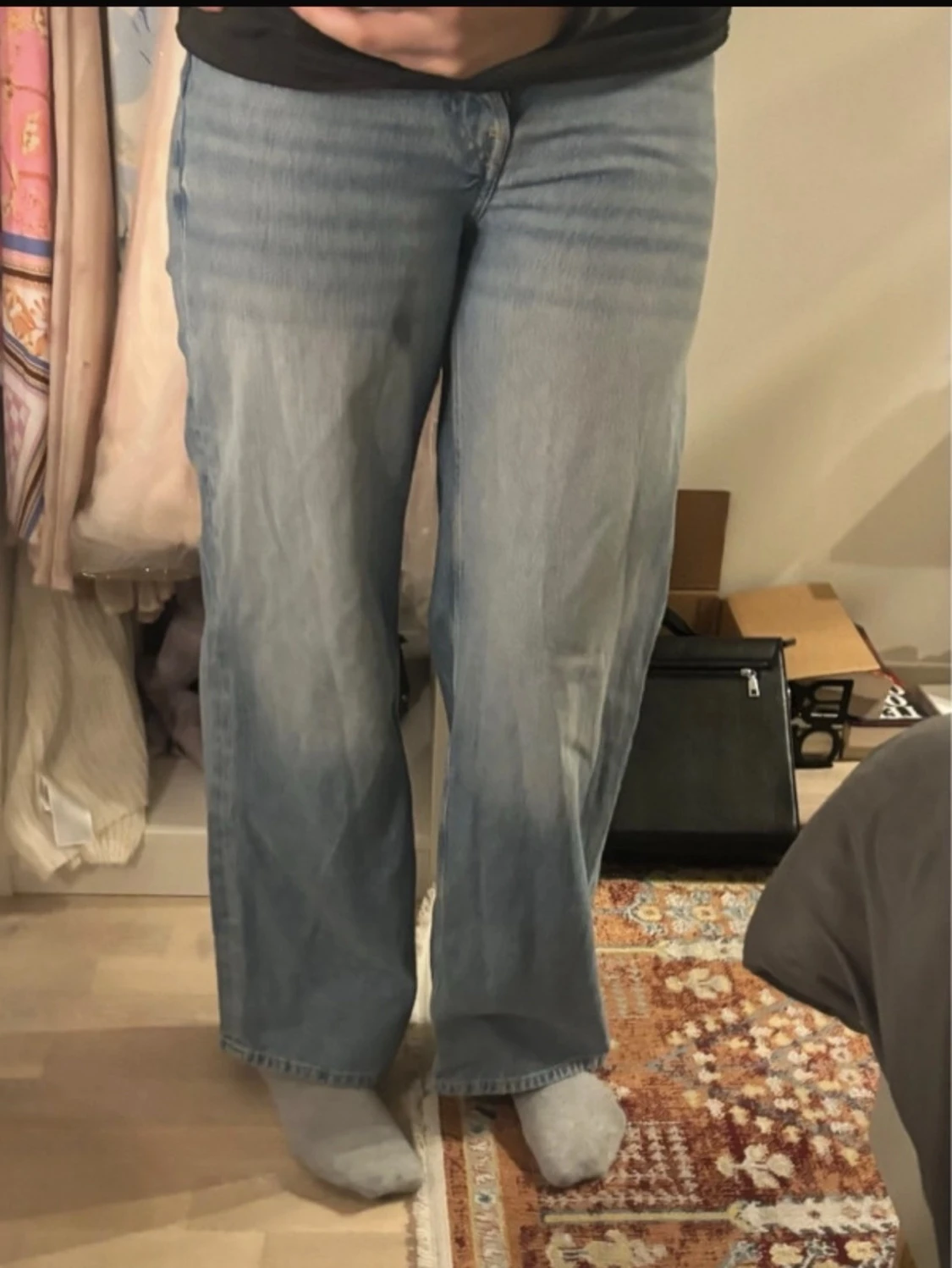 Light blue baggy jeans - 1