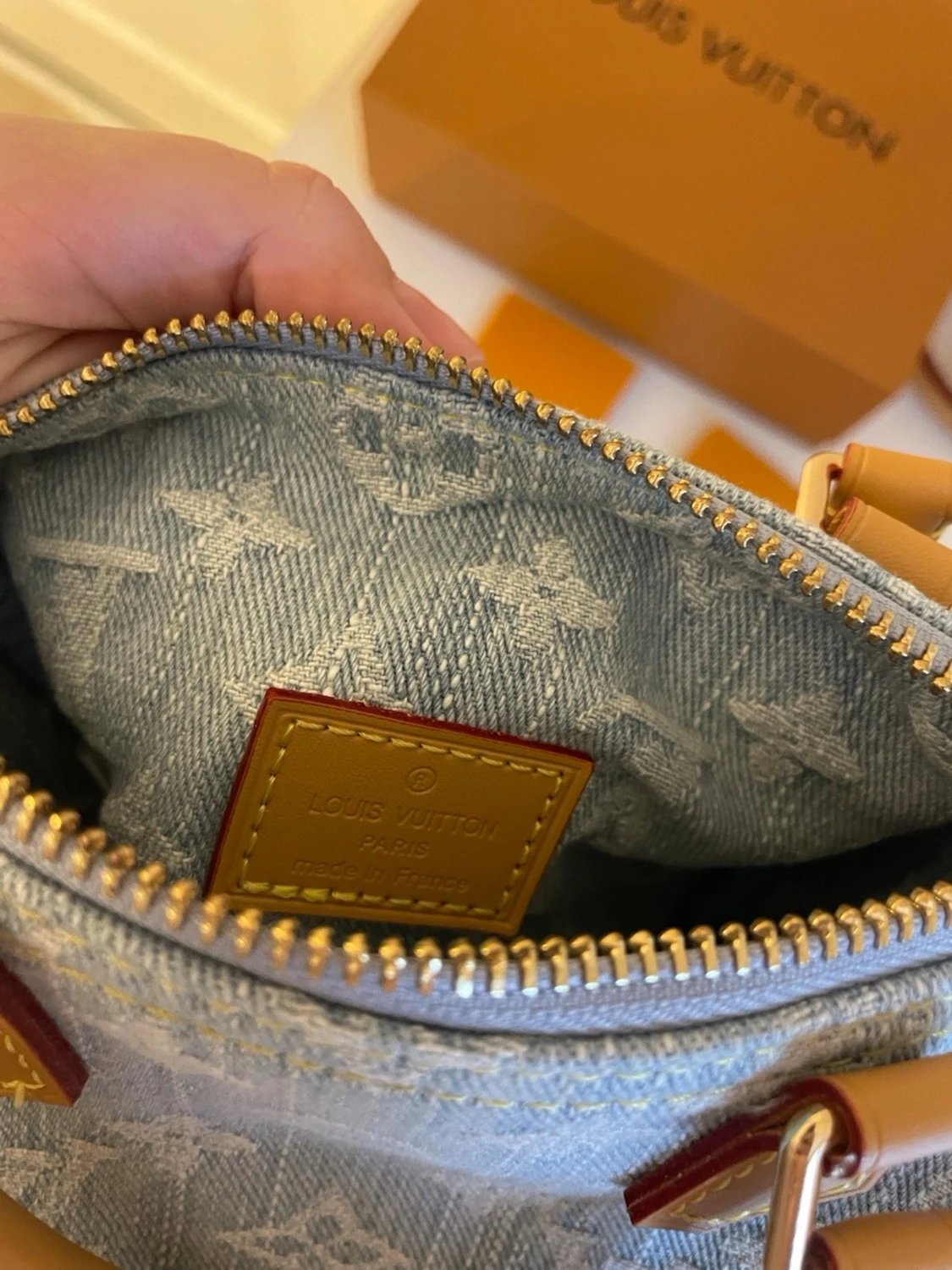 Louis Vuitton denim handväska - 4