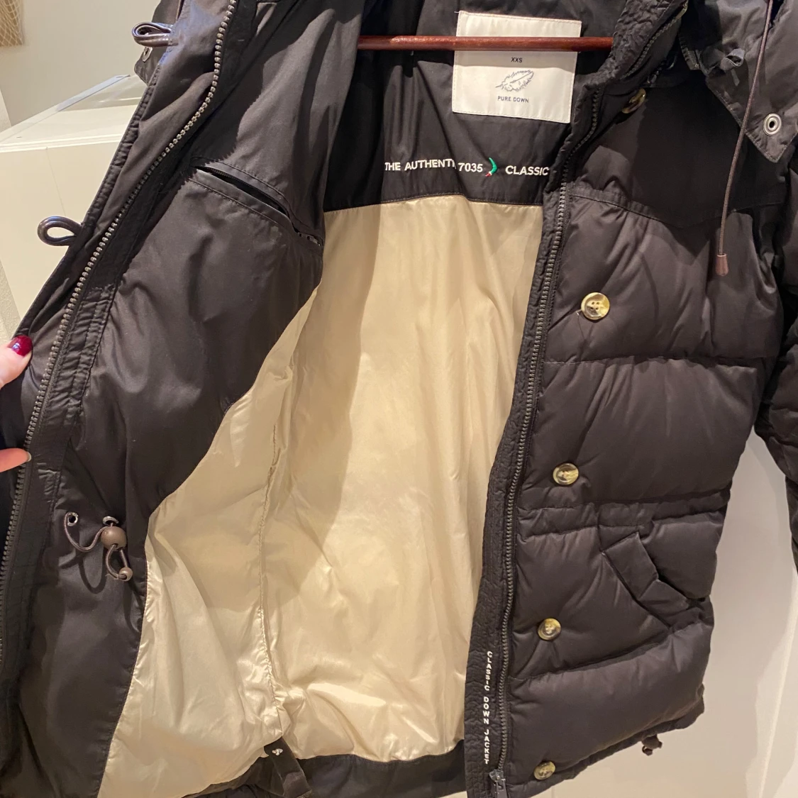 Brun dunjacka boomerang XXS - 1