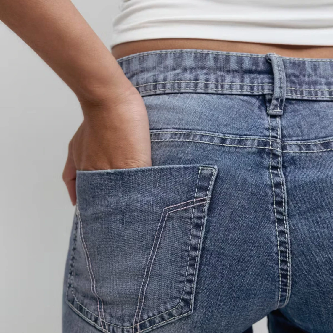 Lågmidjade Blå Jeans - 1
