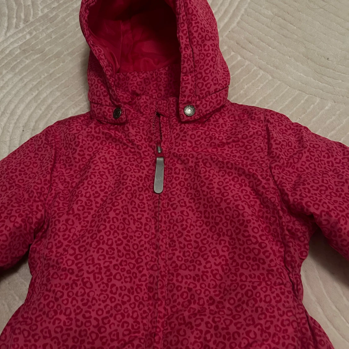 Rosa leopardmönstrad jacka - 1