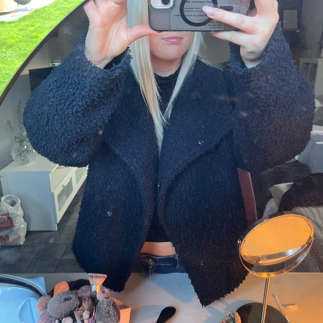 Svart teddyjacka från Gina Tricot - 1