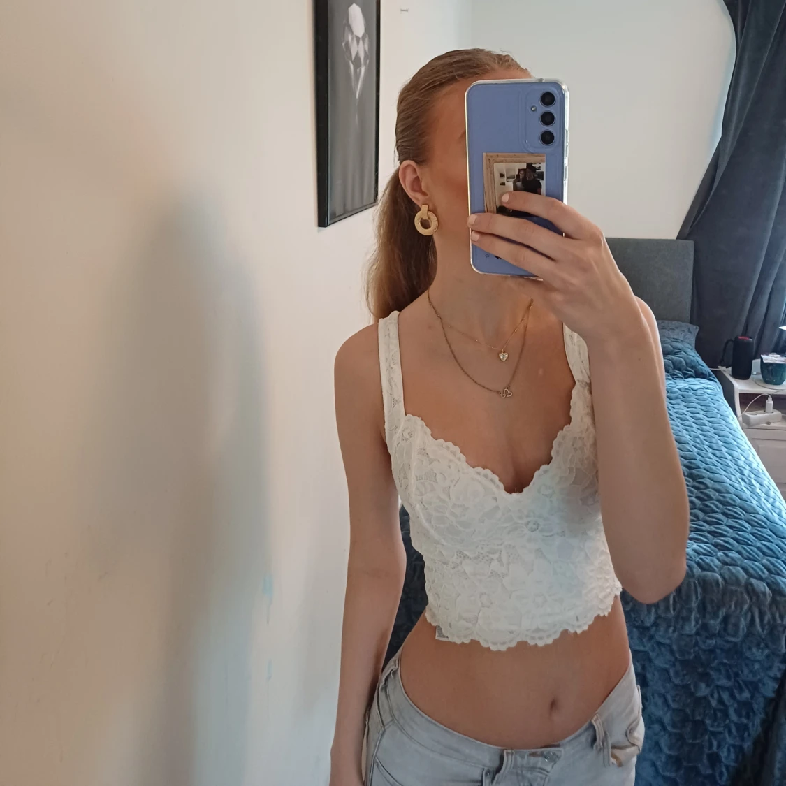 Vit spetsig topp - 3