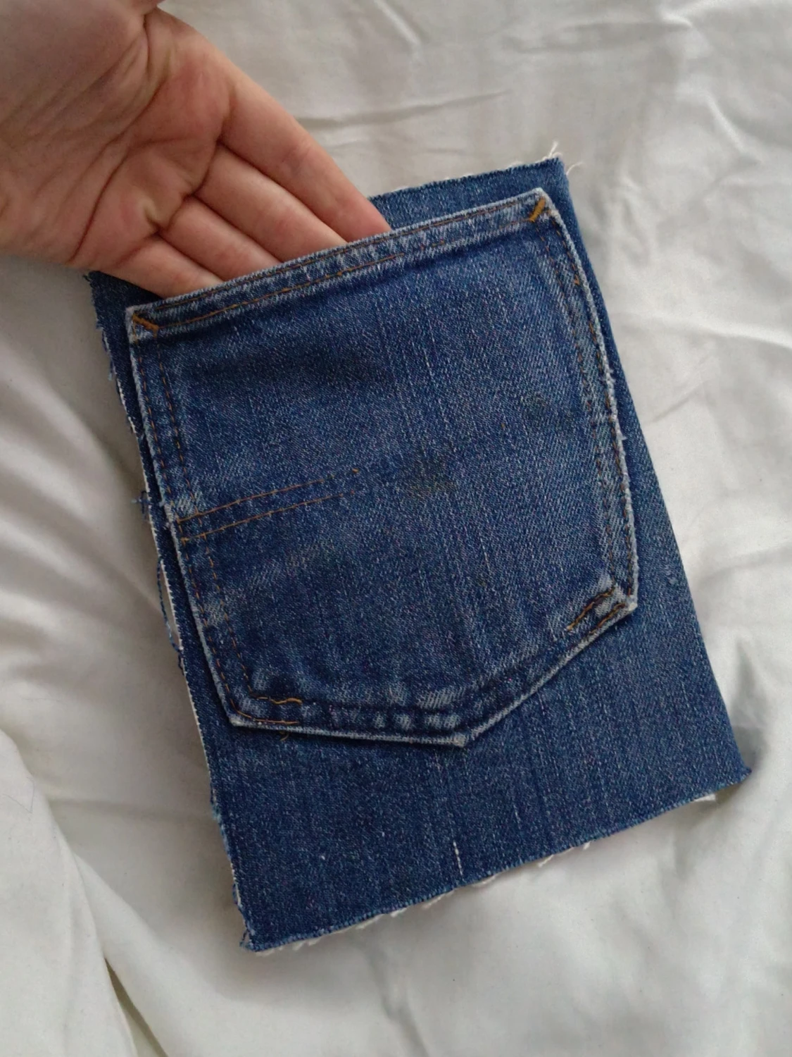 Handgjord anteckningsbok med jeansomslag - 2