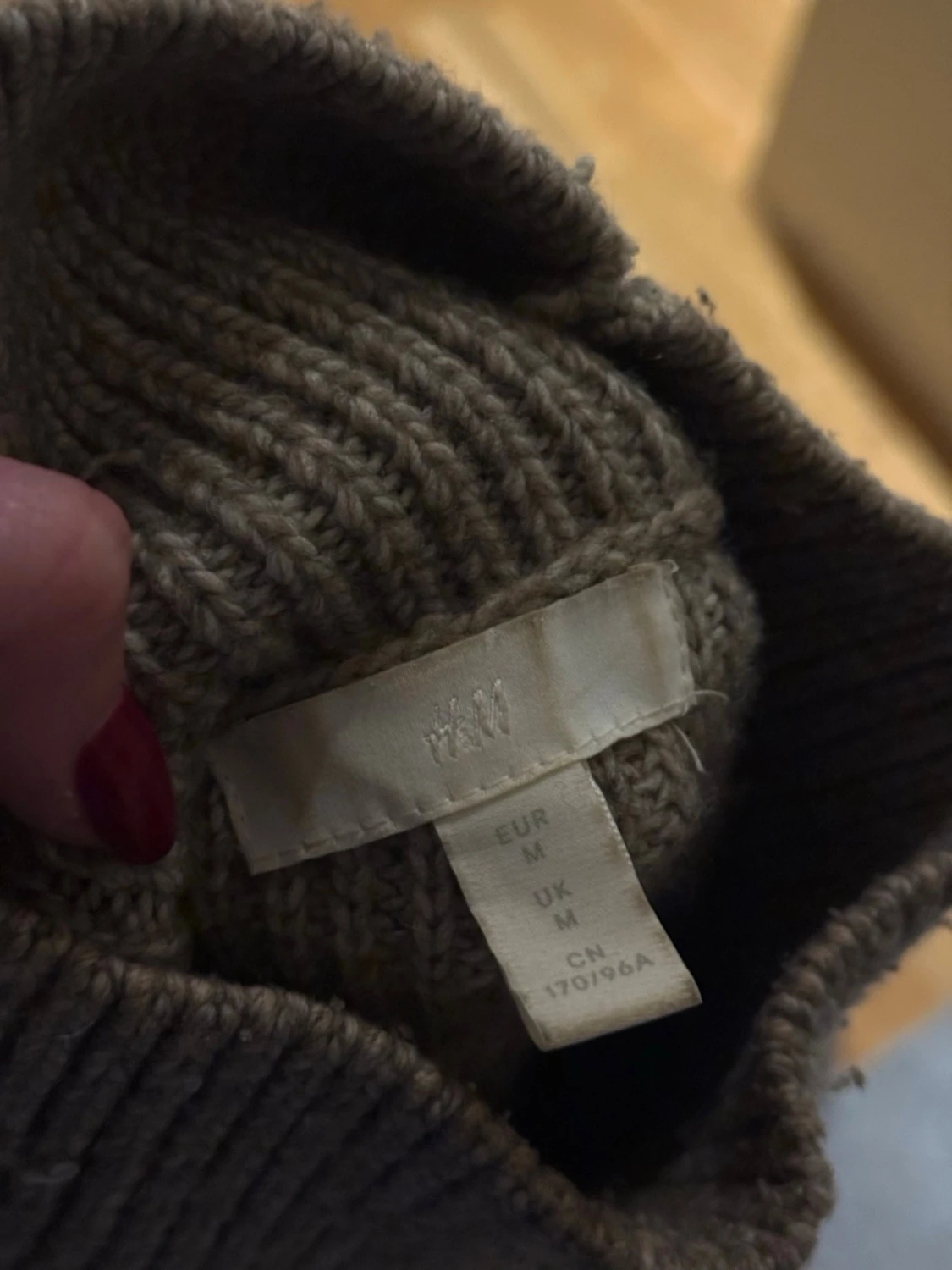 Beige stickad polotröja från H&M - 2