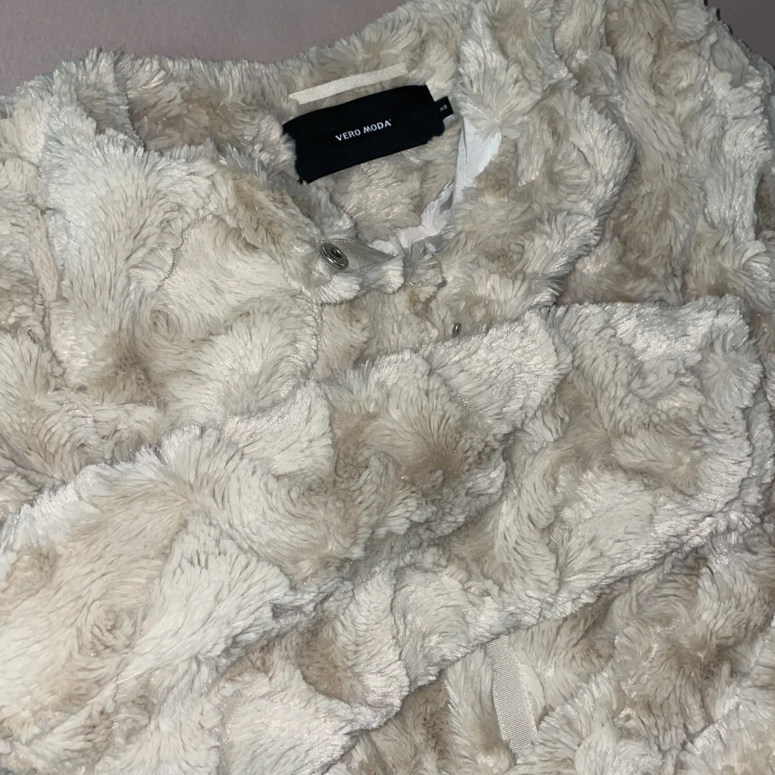  beige faux fur  jacka  - 91