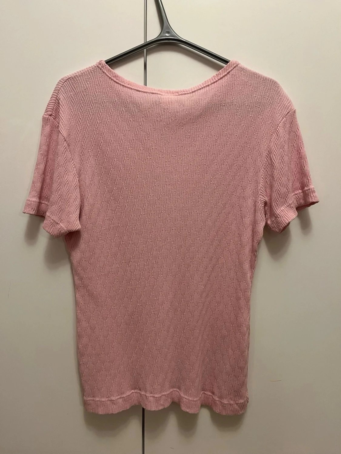 Ljusrosa ribbad topp i 100% bomull strl 50/52 - 1