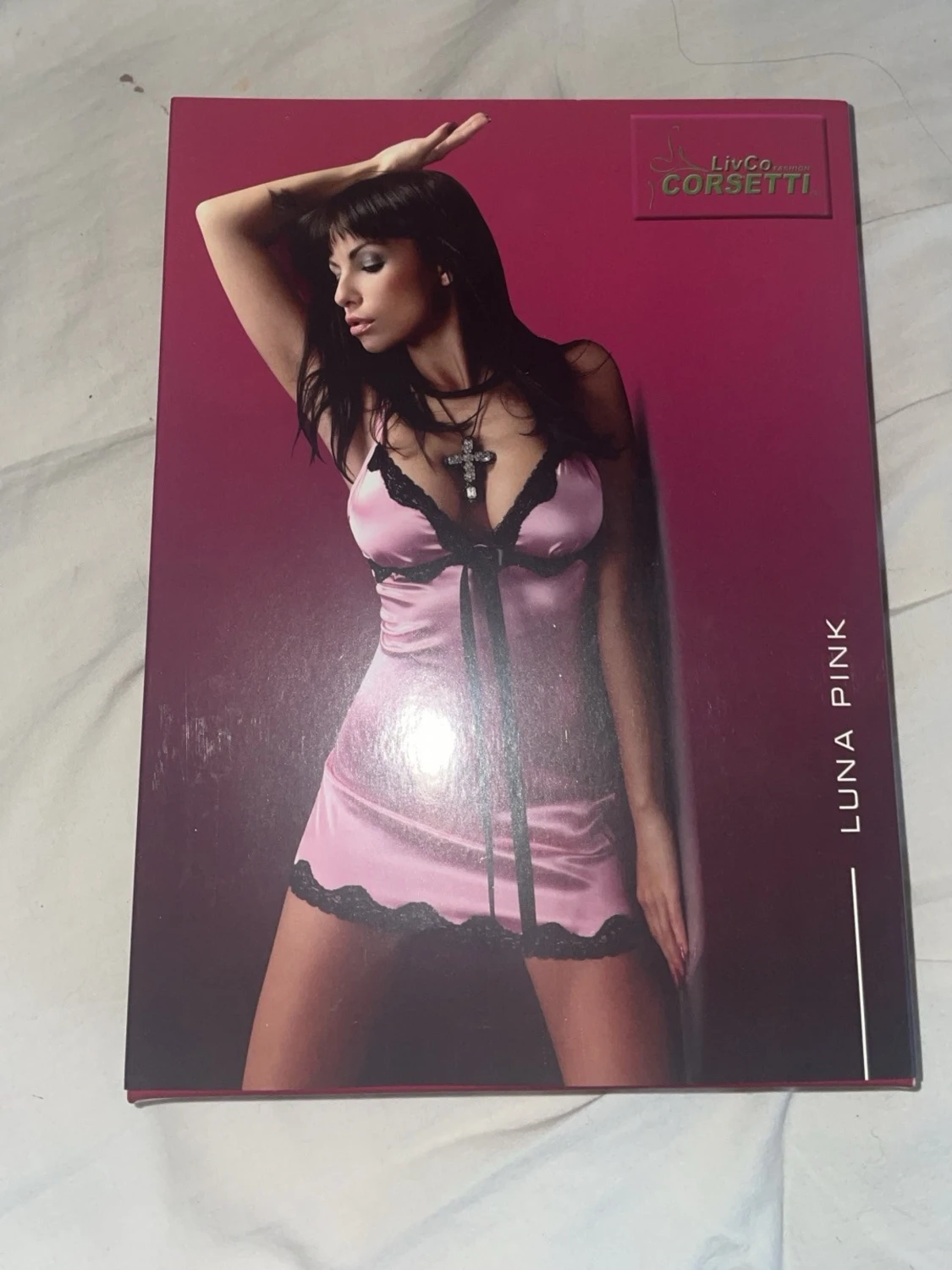 Rosa satinväst från LivCo Corsetti