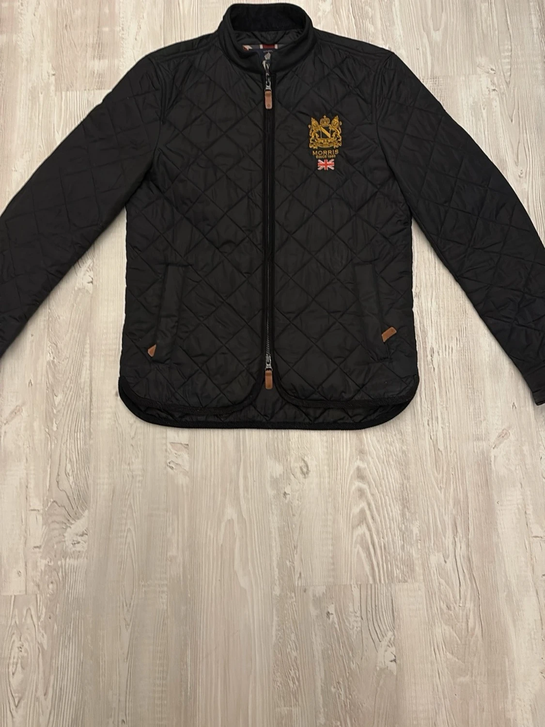 Svart quiltad jacka från Morris XS