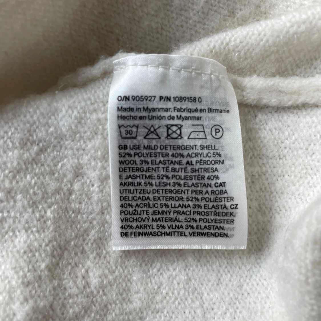 Vit stickad tröja - 3