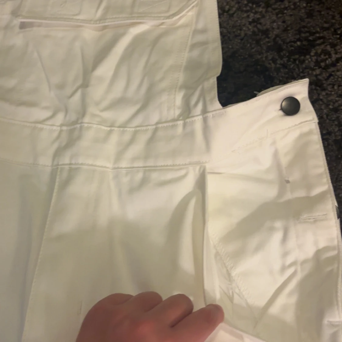 Vita hängselbyxor - 3