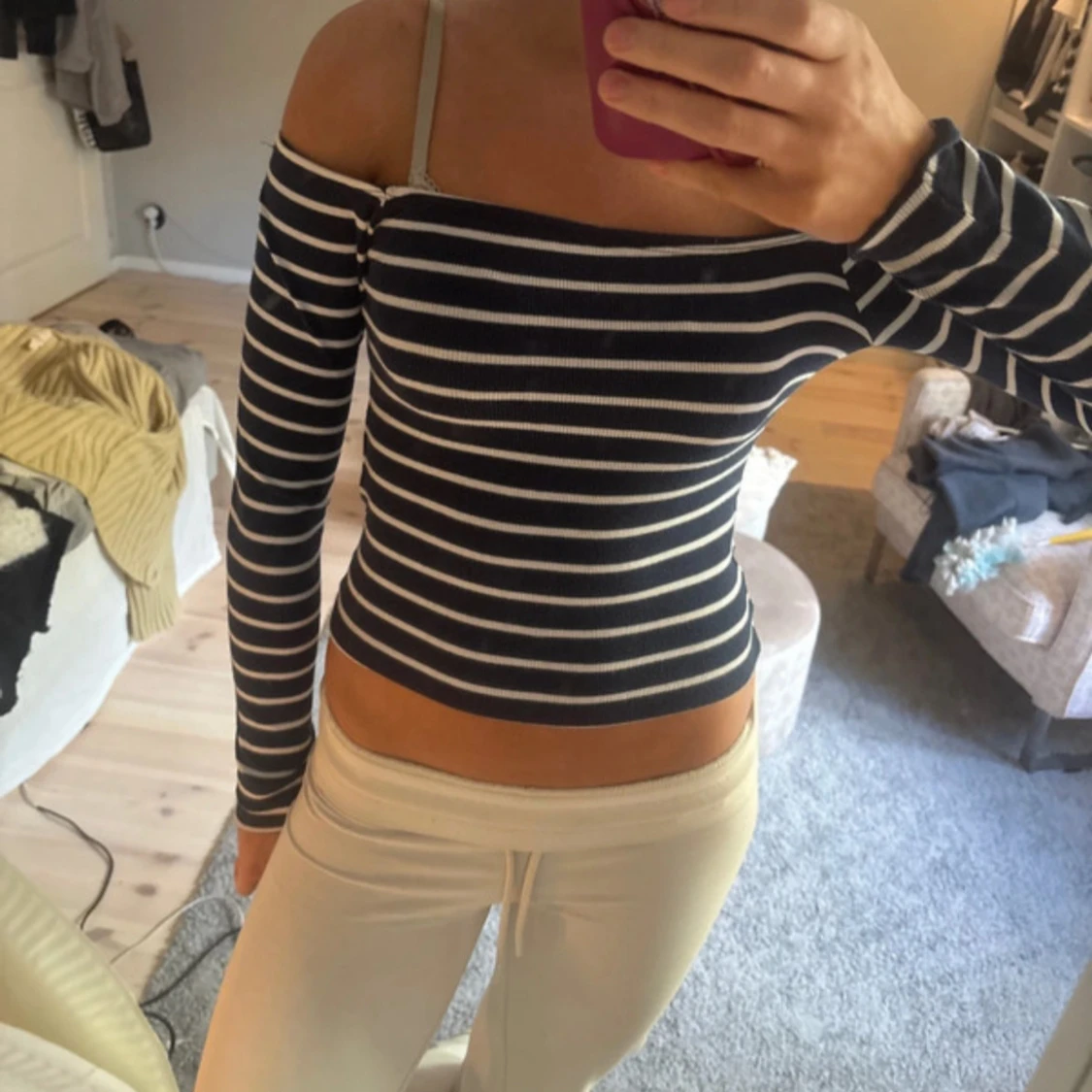 Randig långärmad topp - 2