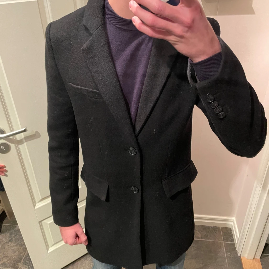 Svart kavaj från 157, storlek S