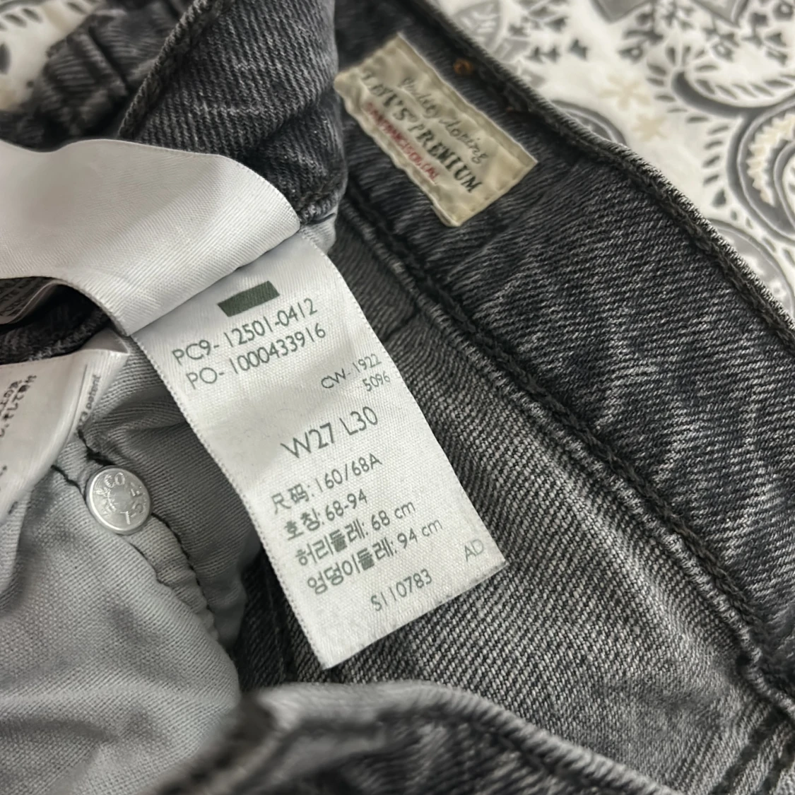 Levi's 501 grå jeans W27 L30 - 3