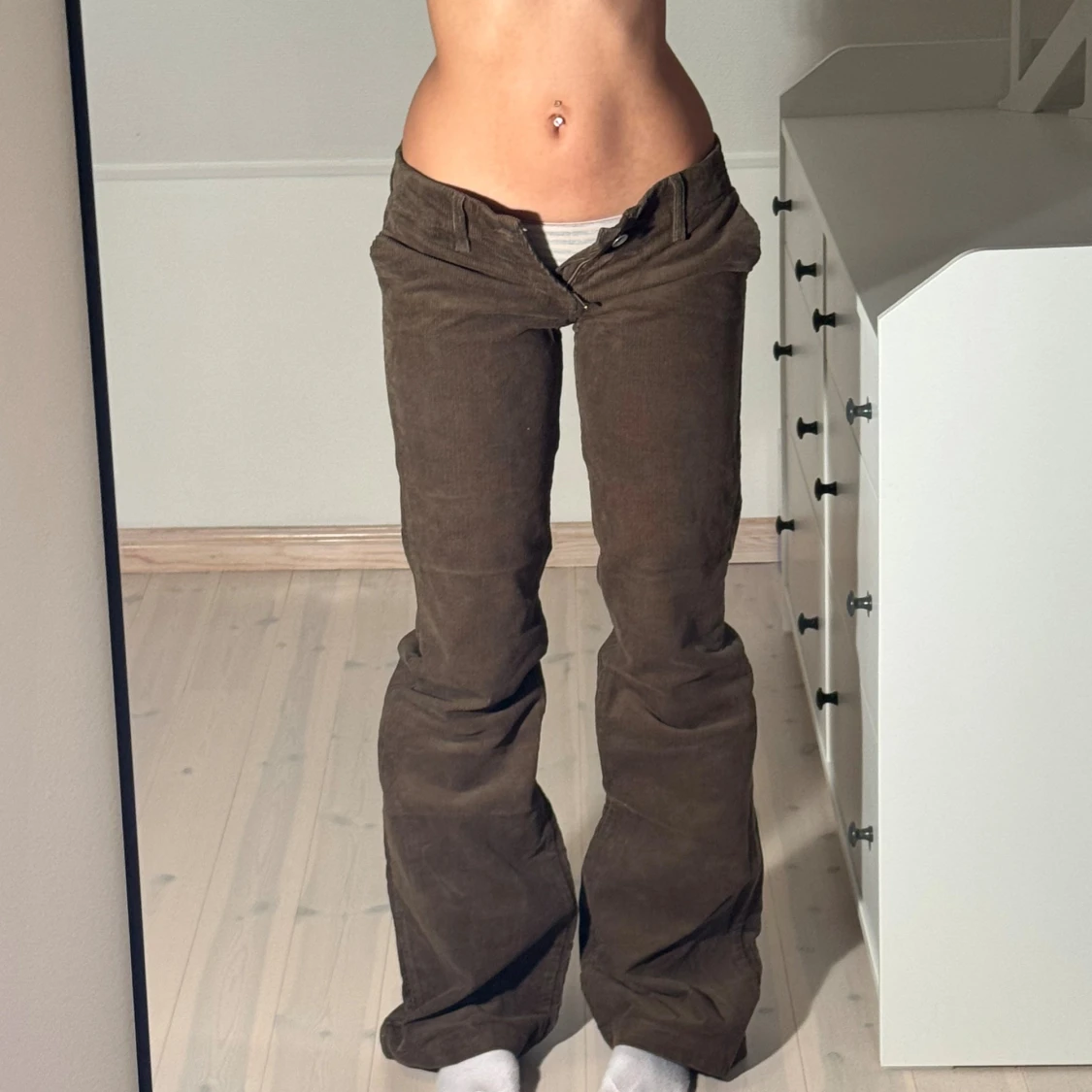 Brun/gröna Manchester Jeans 