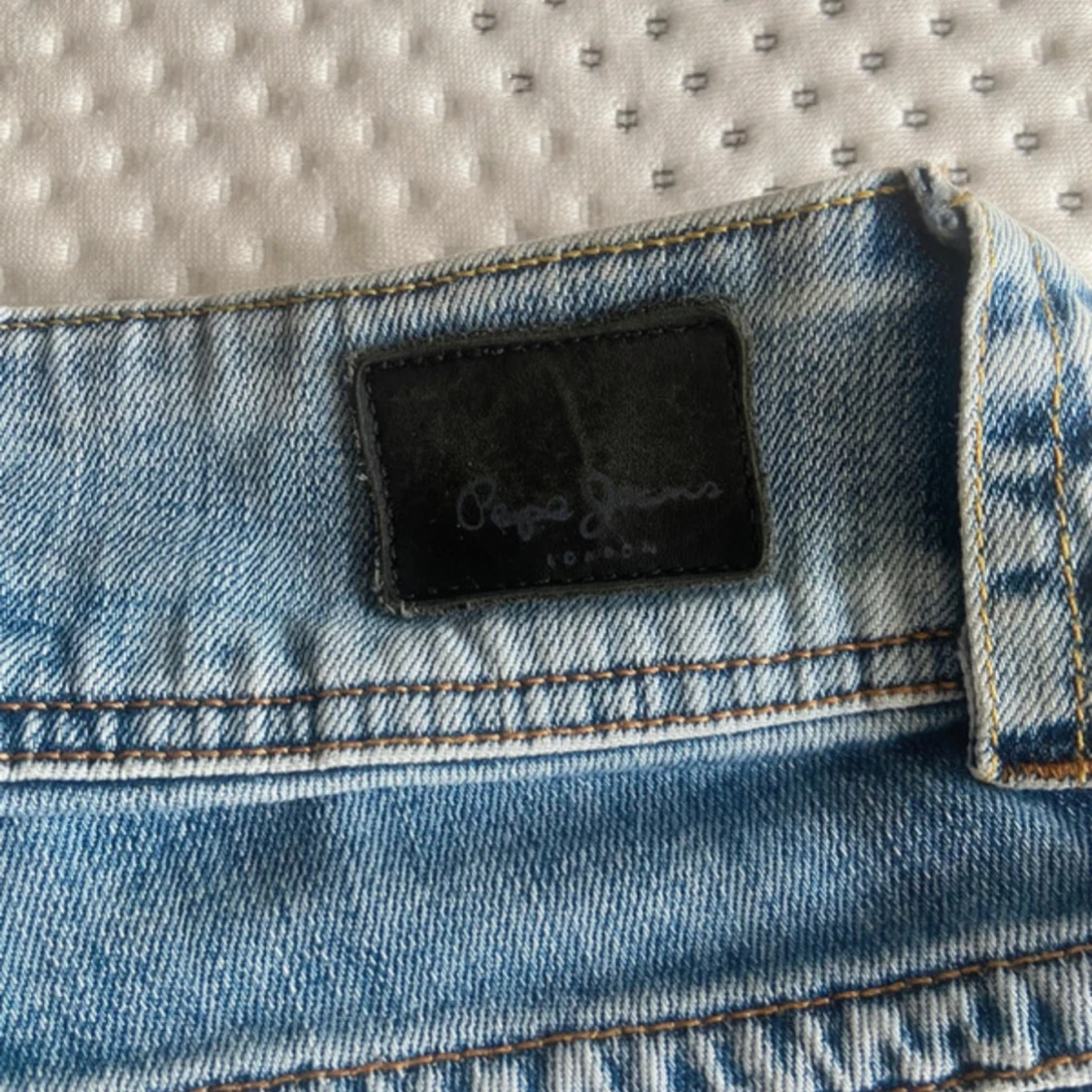 Blå lågmidjade utsvängda Pepe jeans - 3