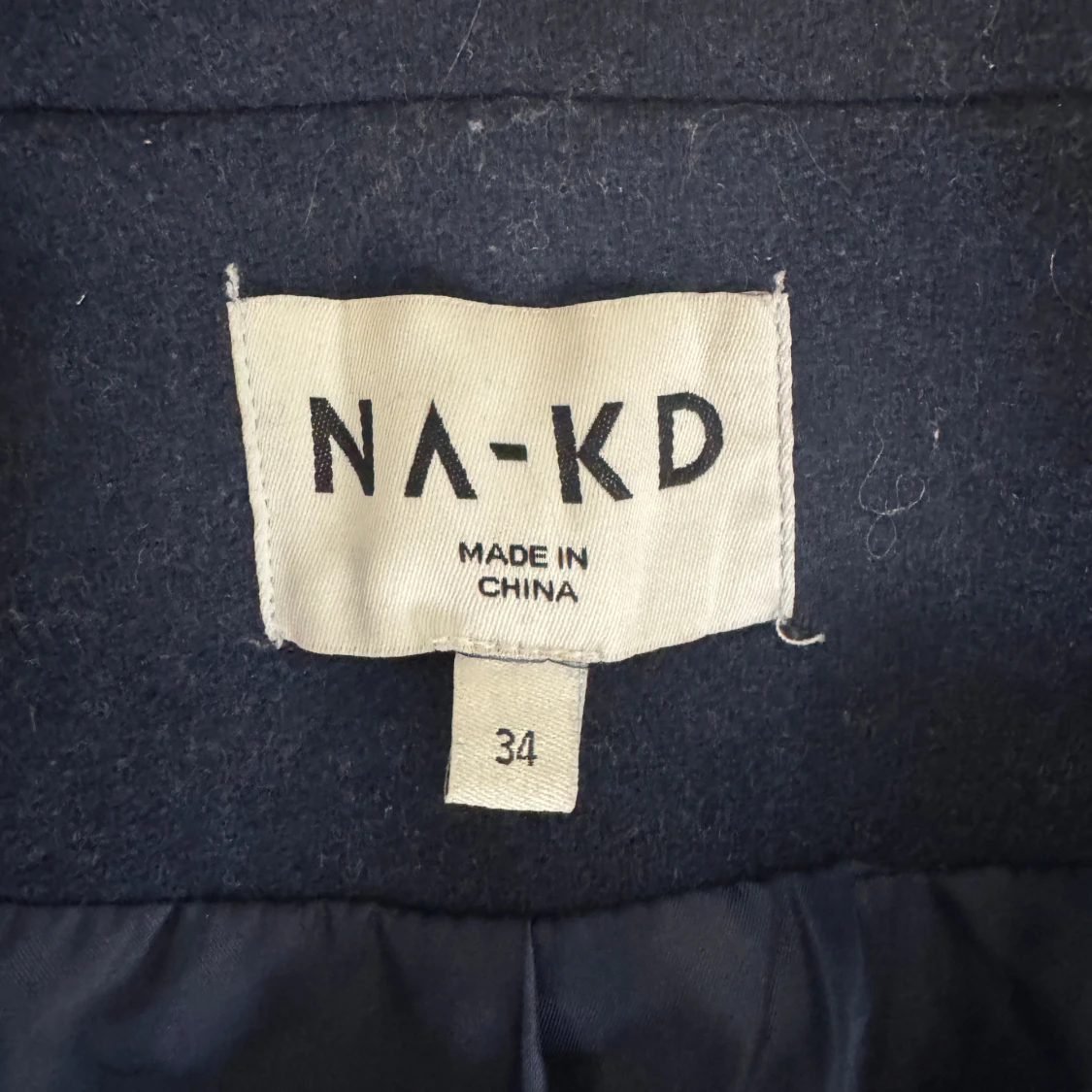 Mörkblå lång kappa från NA-KD - 3