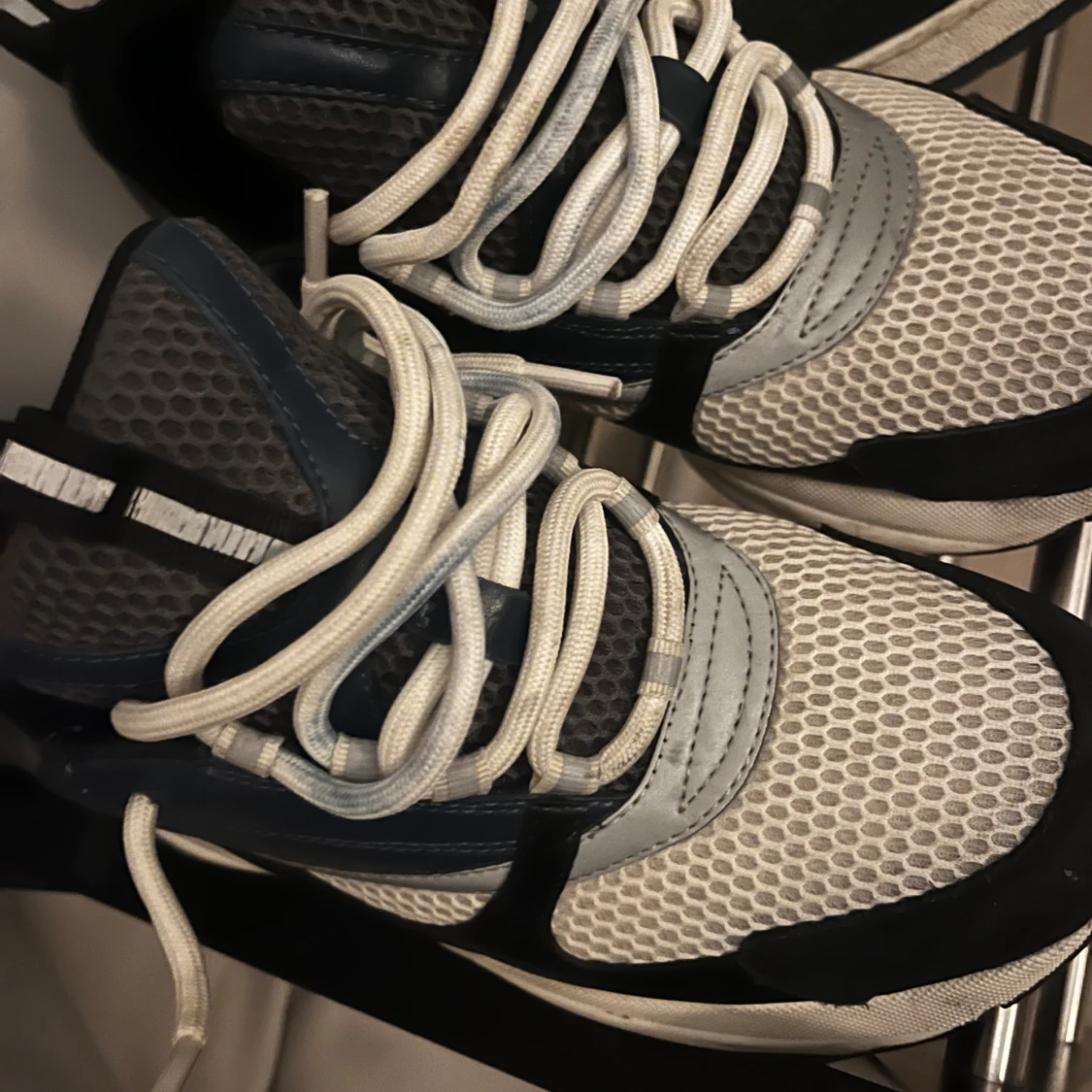 Chunky sneakers i blått och grått - 1