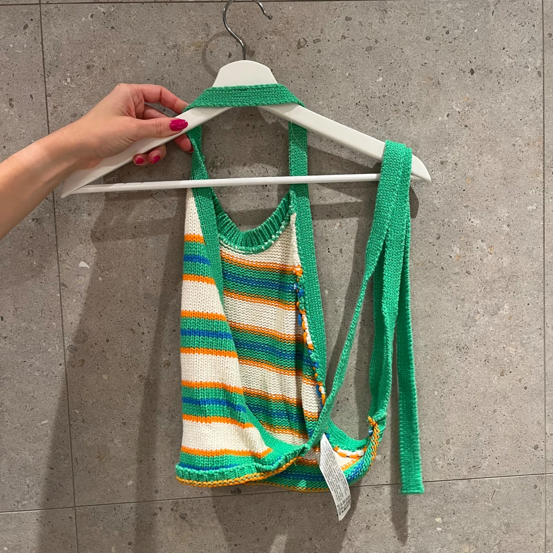 Randig stickad linnetopp från Zara - 3