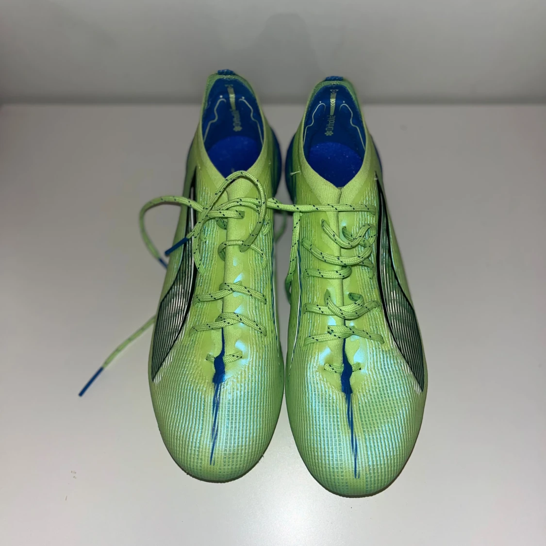 Puma fotbollsskor limegrön/blå strl 39 - 1