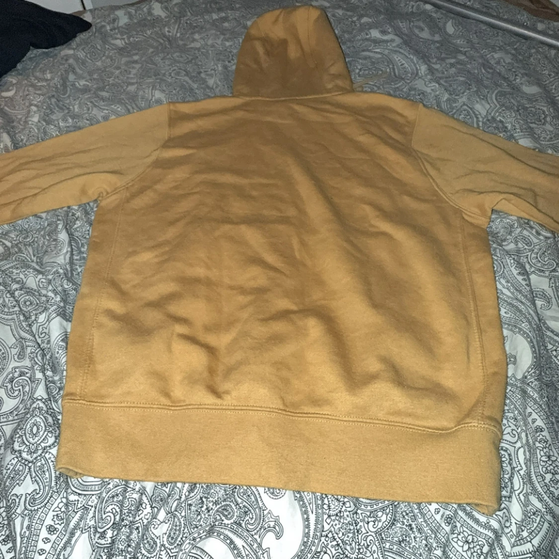 Mustardgul Nike hoodie med huva - 1