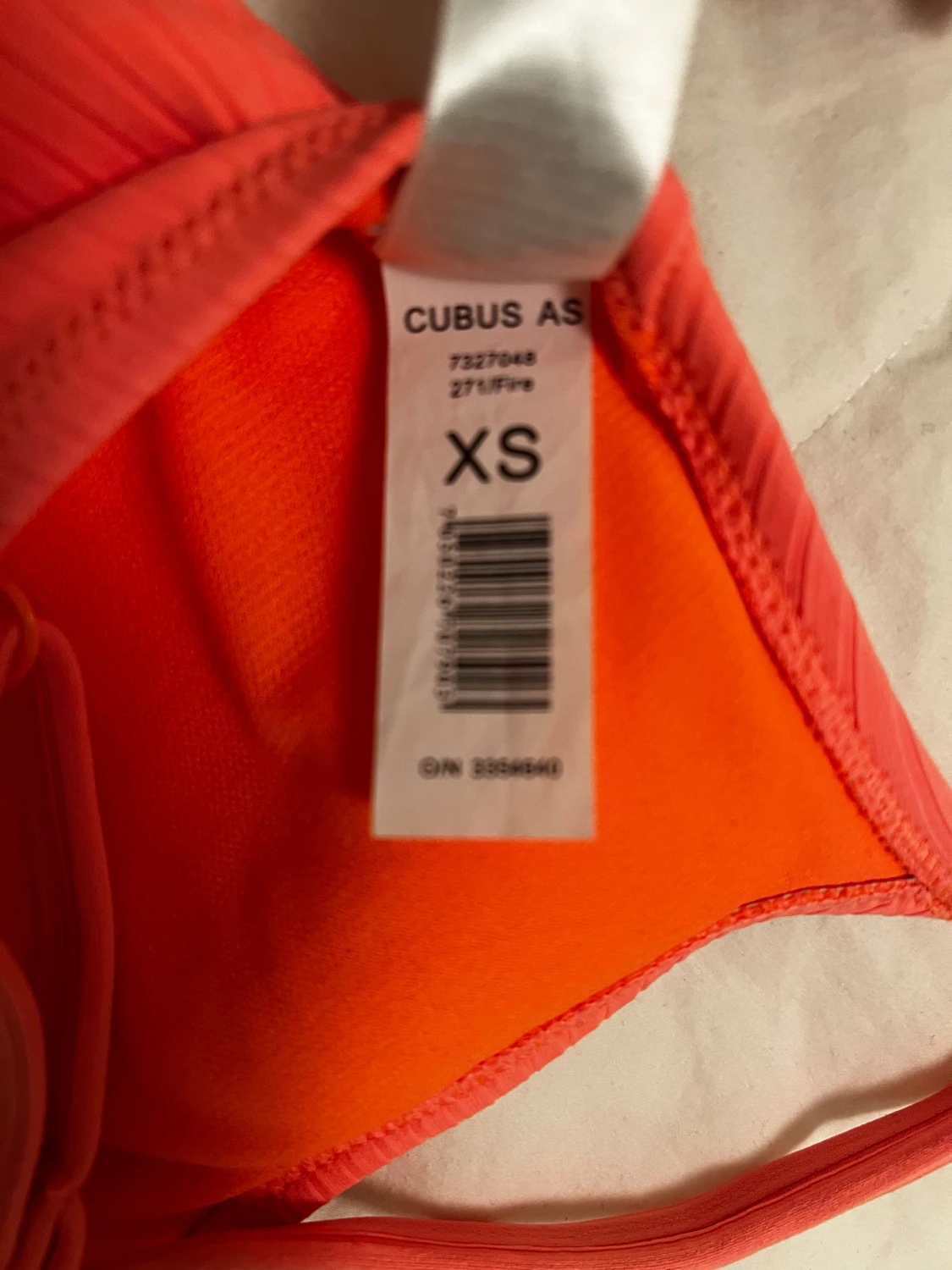 Ribbad orange bikiniöverdel Cubus XS - 2