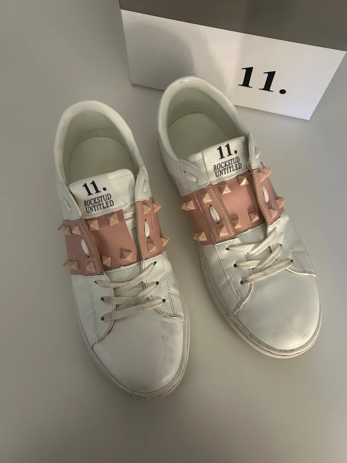 Valentino Rockstud Open sneakers vit/rosa - 1