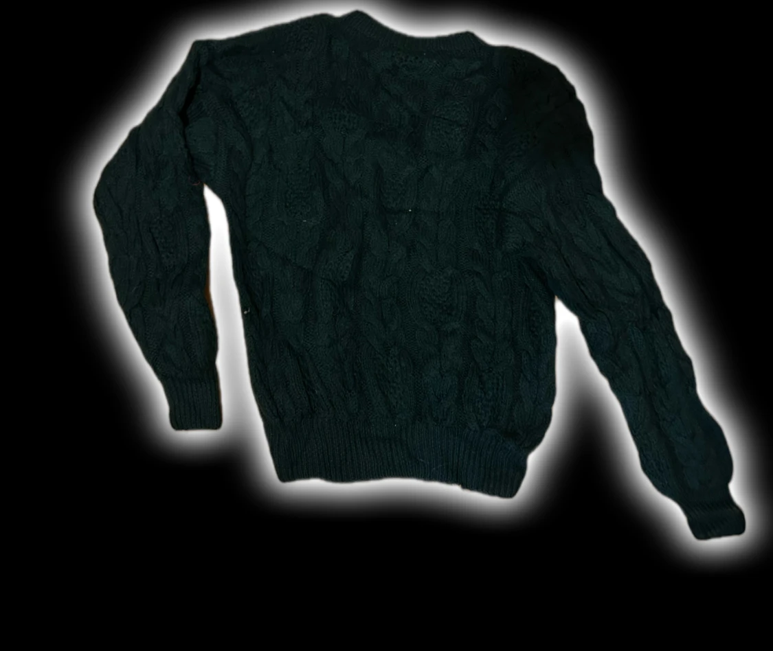 Mörkgrön stickad tröja Redford - 3