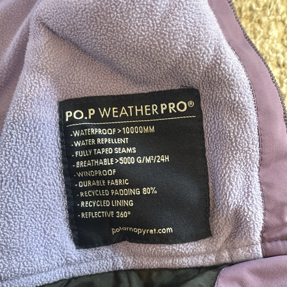 Lila vinterjacka från Polarn O. Pyret - 3