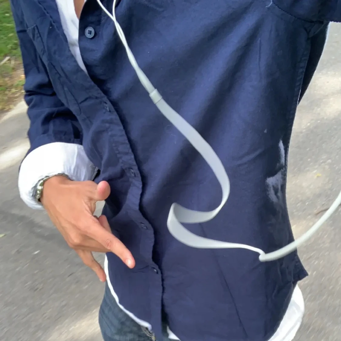 Mörkblå Overshirt/skjorta Dressmann  - 2