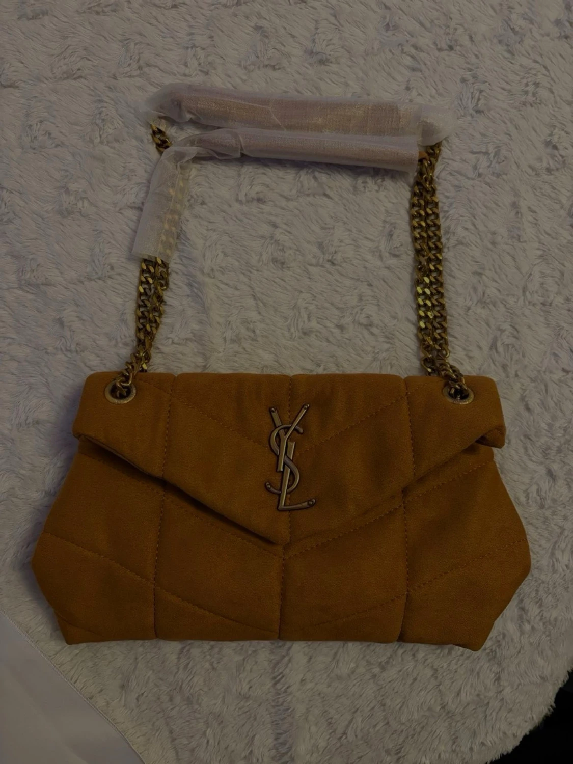 senapsgul quiltad axelväska från Yves Saint Laurent - 1