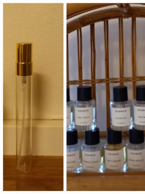 Essnce 10 ml split✨️ - 10 ml split I glasdekant med spray ✨️Skriv vilken eller vilka du önskar✨️Dessa dofter finns🔅Coco bout you🔅Coco on the beach🔅Chocolate chaud🔅Dusty amber🔅Dirty dancing🔅Fizzy mango🔅Femina vivit🔅Hot mimosa🔅Hotter mimosa🔅Irrestistible enigma🔅I am vanilla🔅Jardin de flora🔅Milky flower🔅Oh darling 🔅Signature vang🔅Strawberry eclair🔅Toxique🔅Tres femme🔅Very cherry 