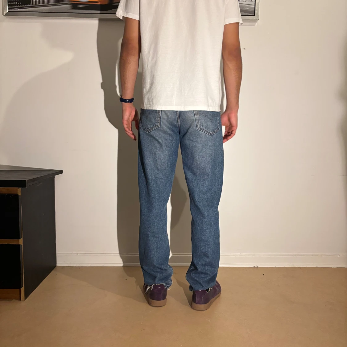 Levi's 501 blå jeans med slitningar - 2