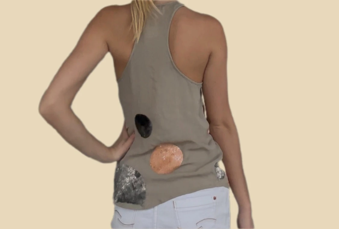 Vintage sidentopp paljetter  - 4