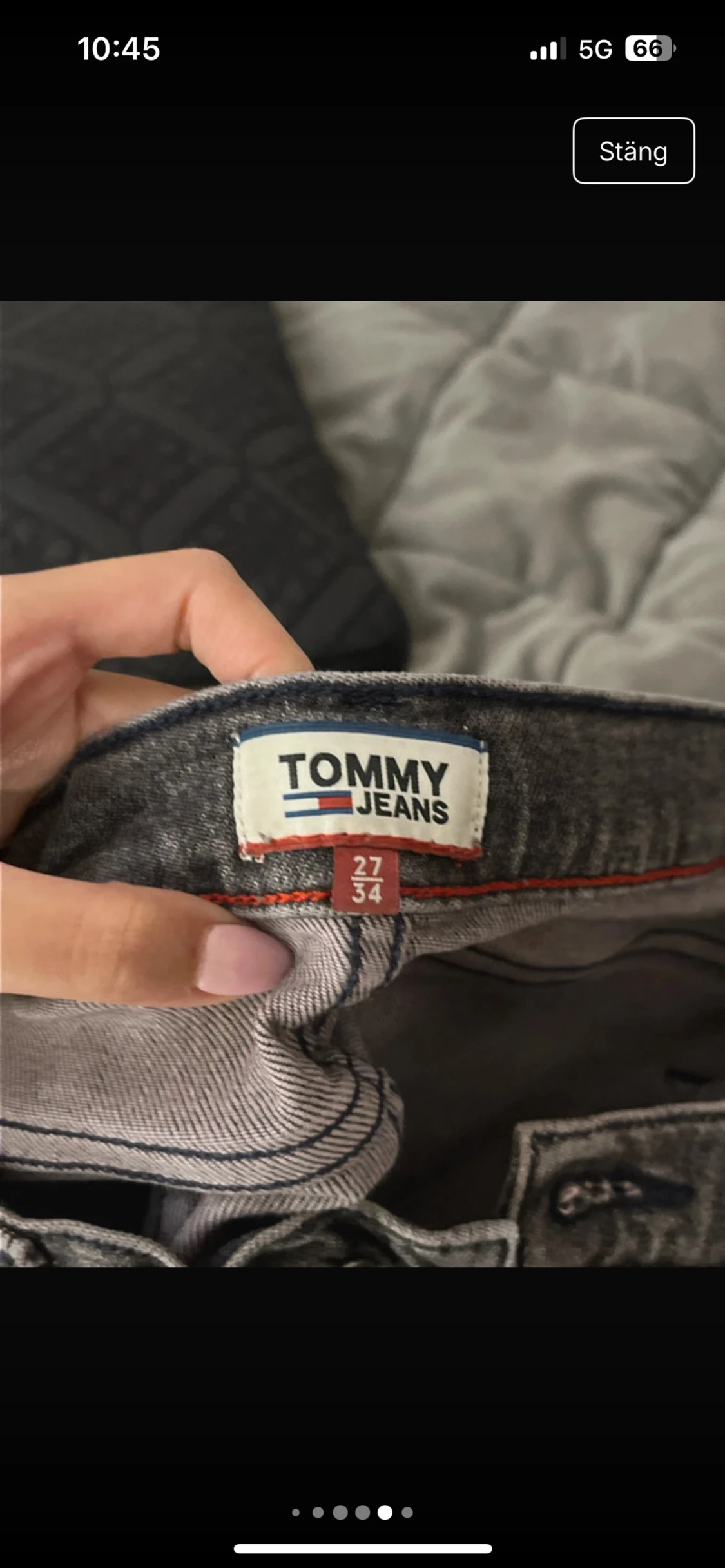 Snygga bootcut jeans med hål  - 1