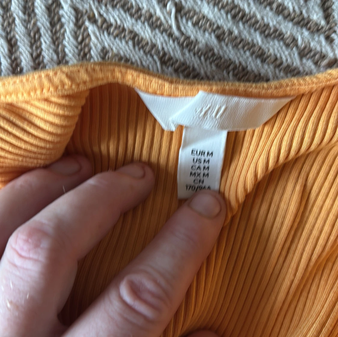 Ribbad body orange från H&M - 2