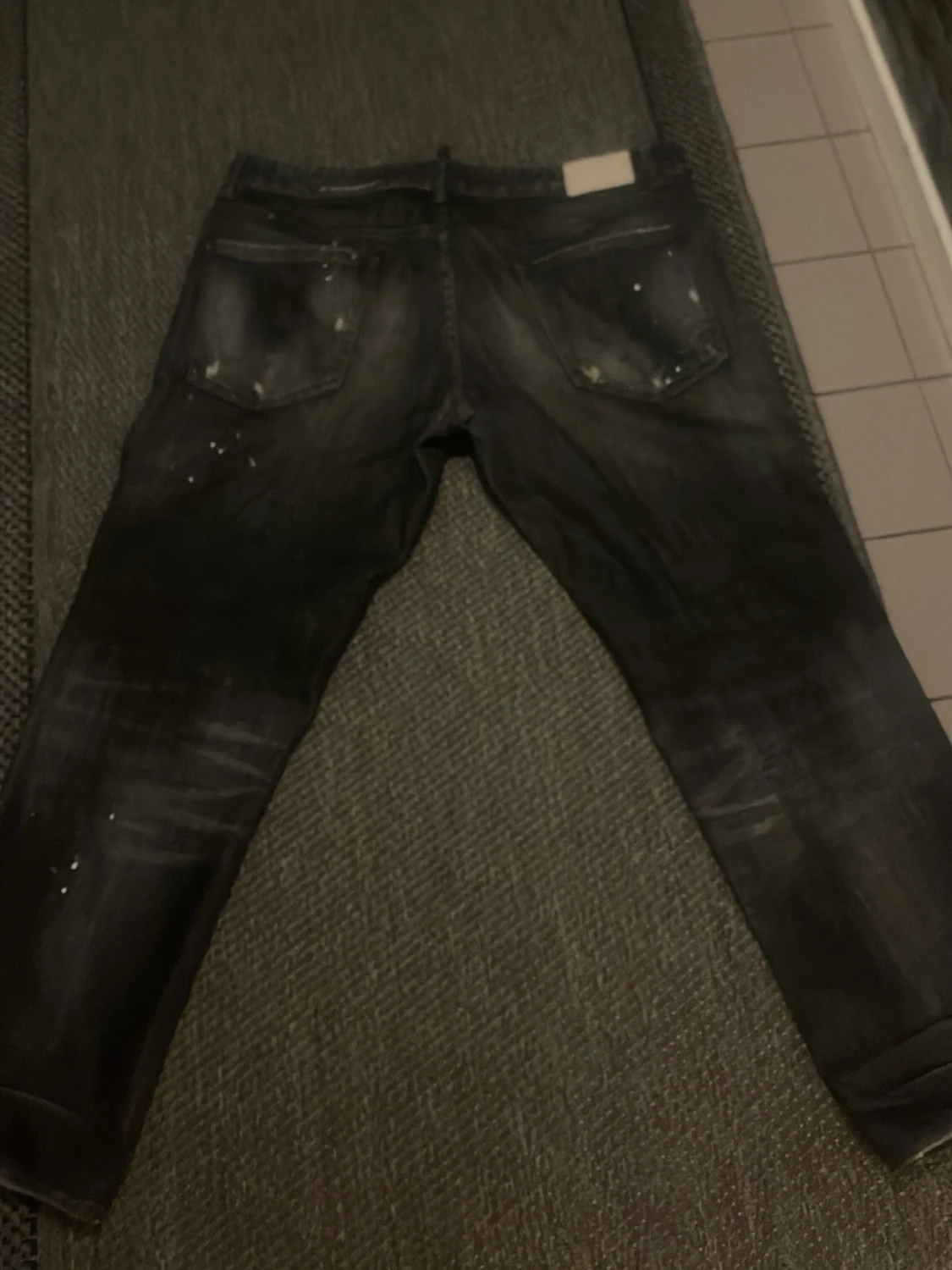 Svarta Dsquared2 jeans med slitningar - 1