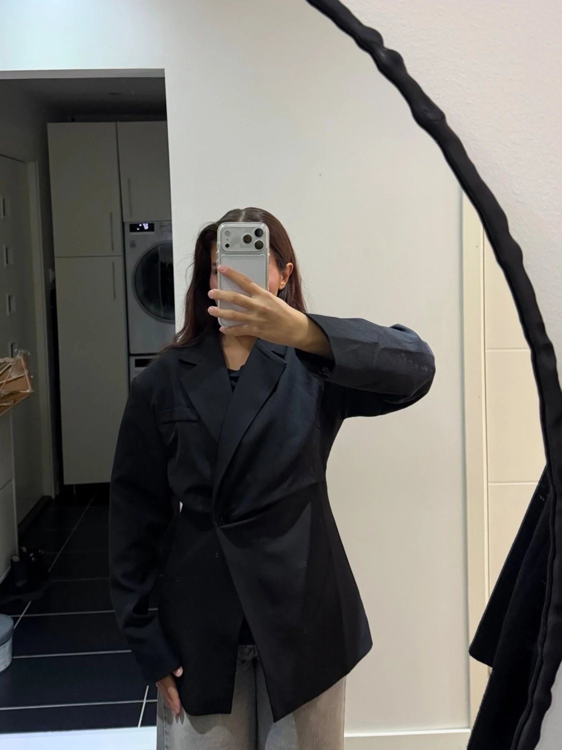 Svart kavaj med klassisk passform - 1