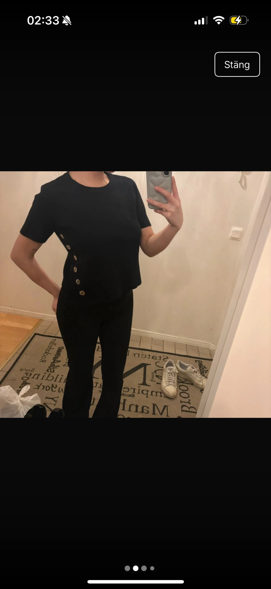 Svart stickad topp från Zara