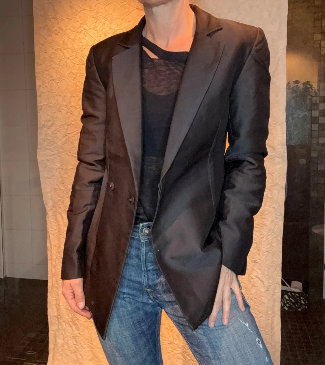 Svart kavaj med klassisk passform NA-KD stl.32/XXS