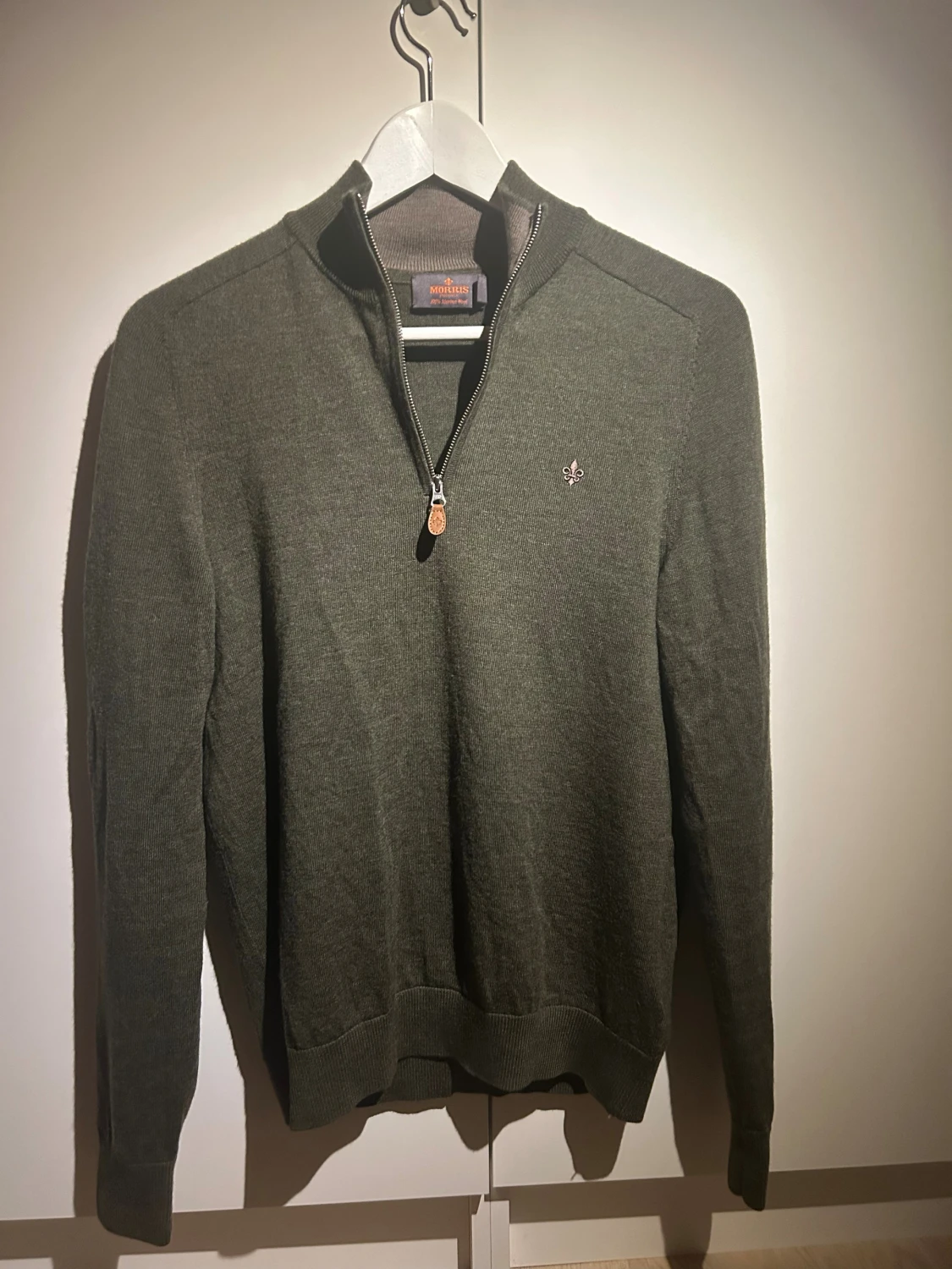 Mörkgrön half zip tröja Morris